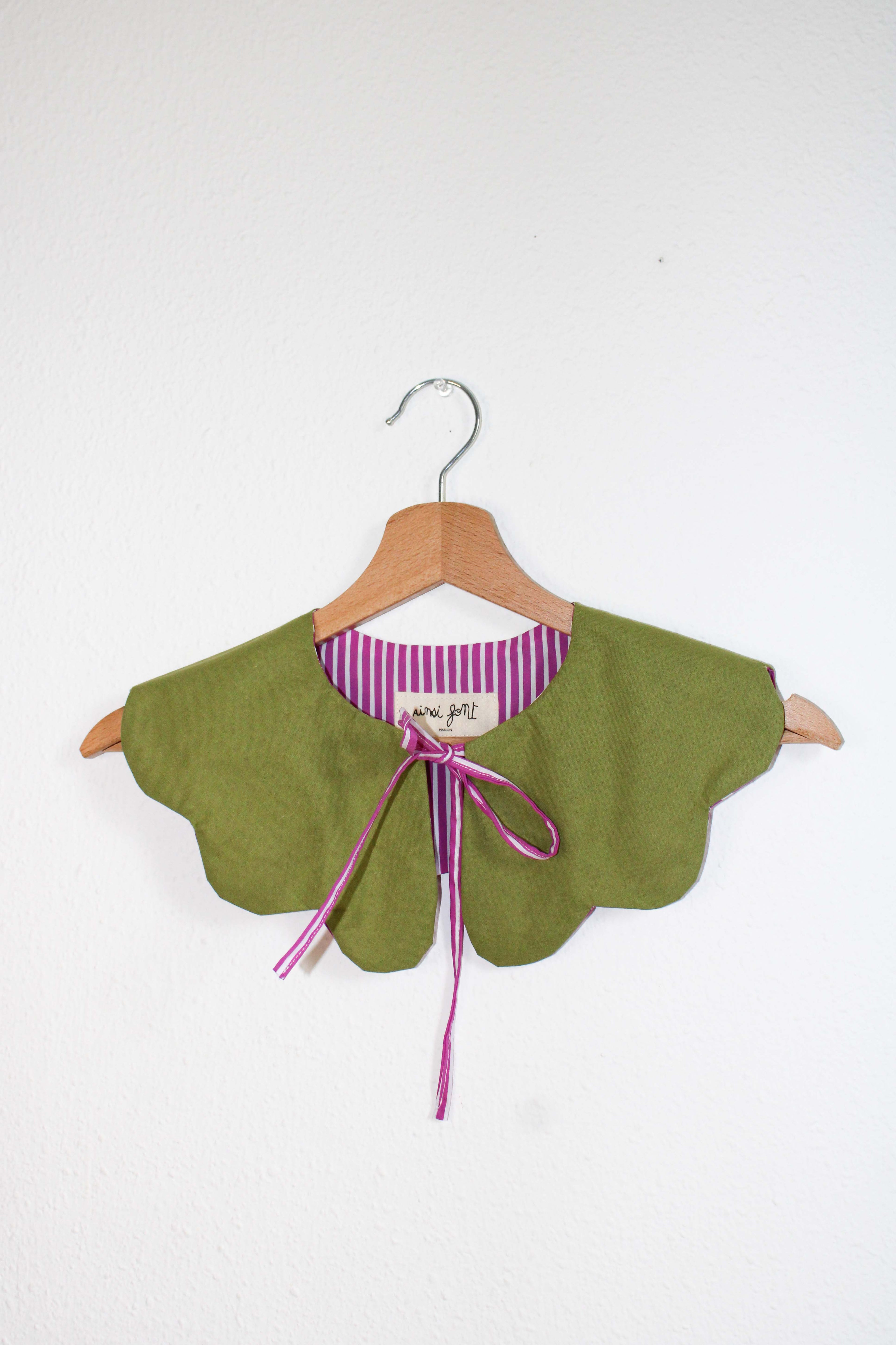 Le Col amovible Rose et Vert