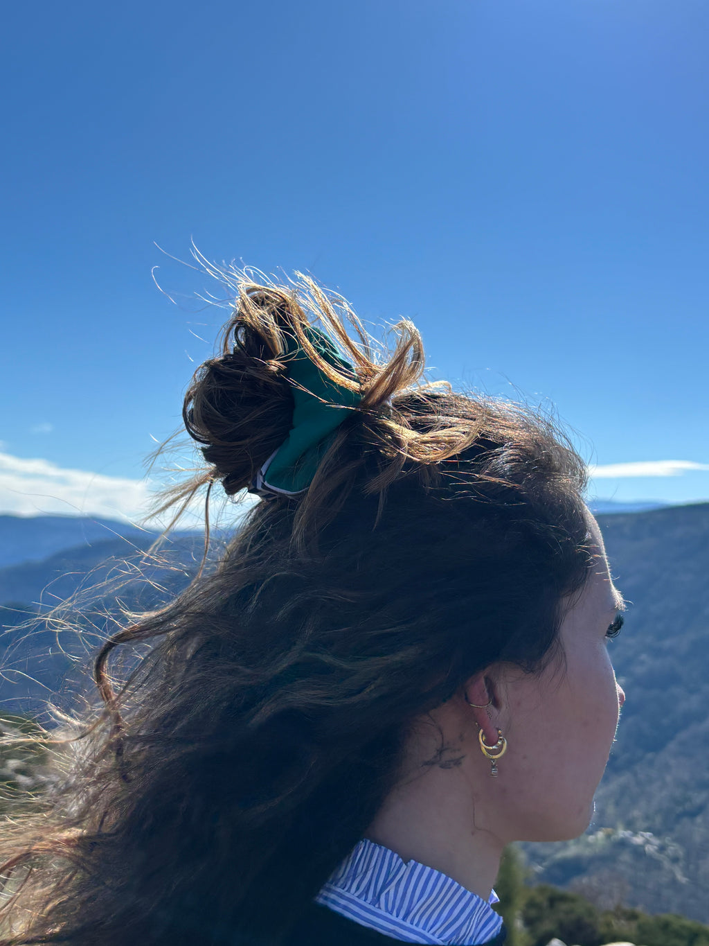 Chouchou rayé et vert