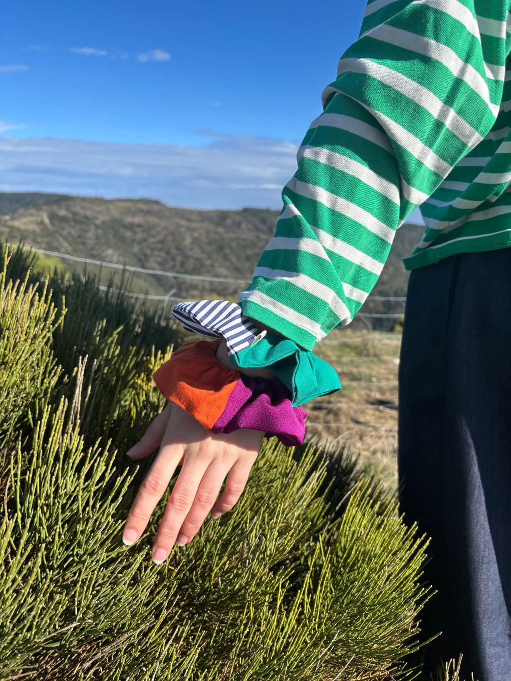 Chouchou rayé et vert