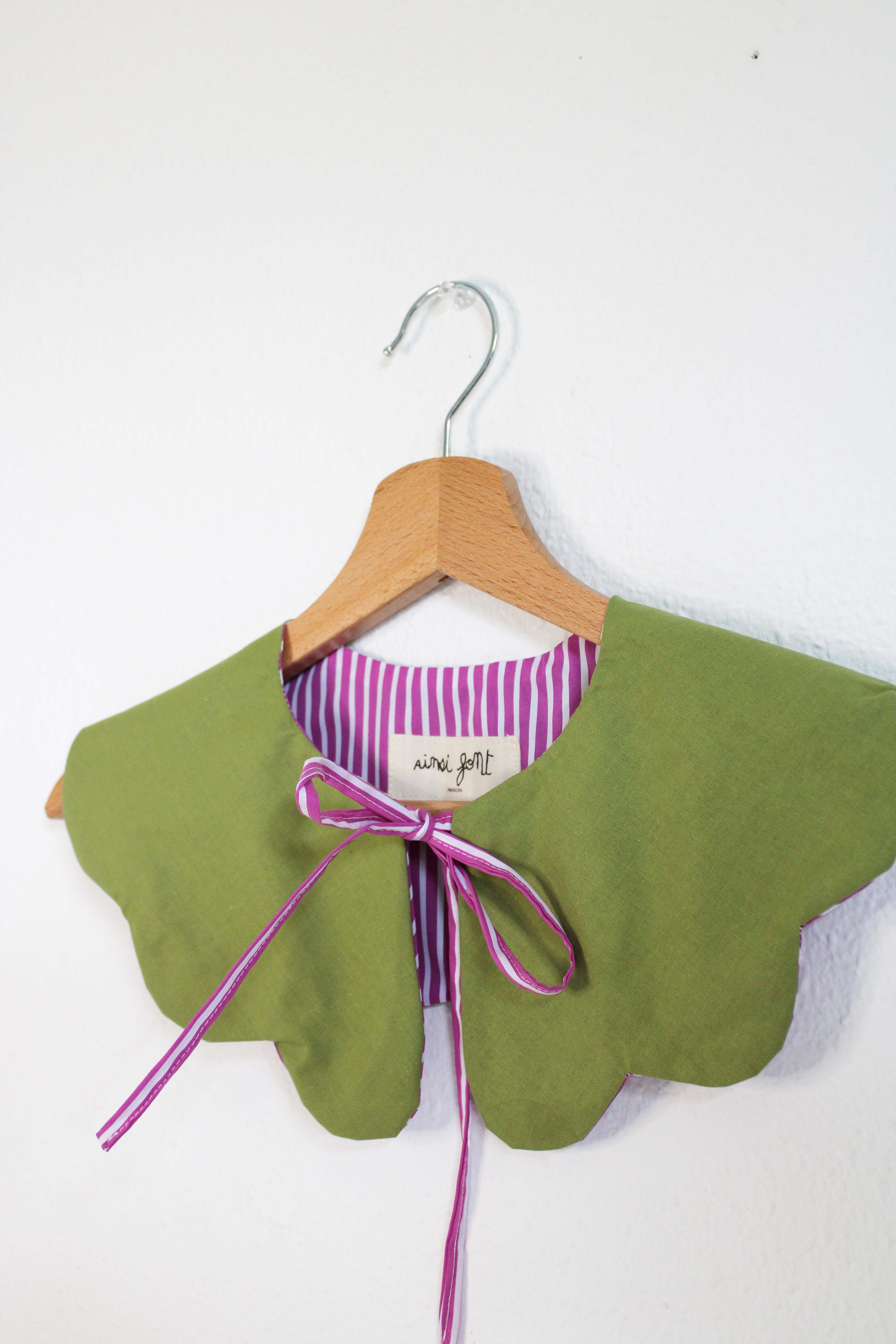 Le Col amovible Rose et Vert