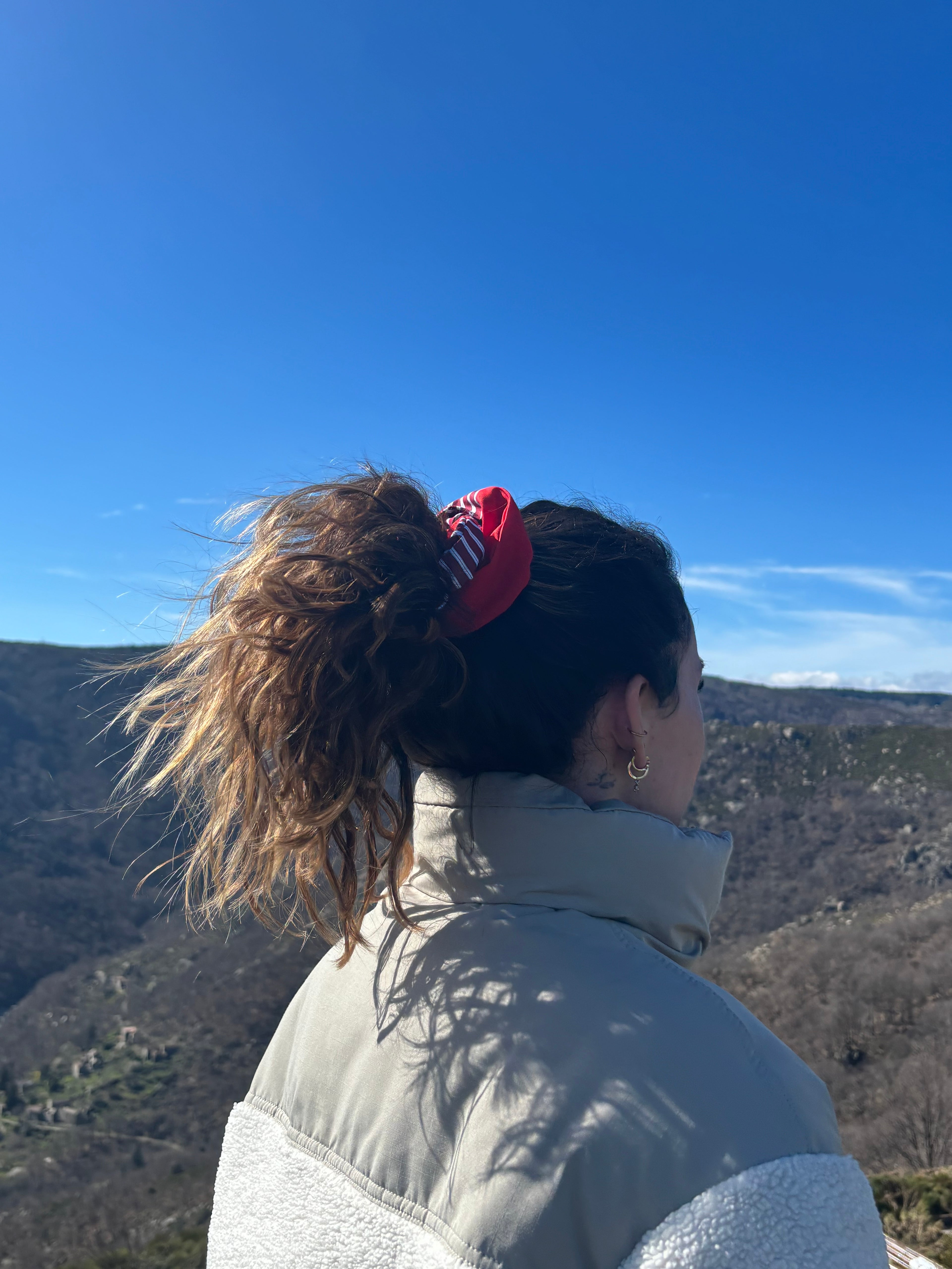 Le Chouchou rouge et rayé bordeaux