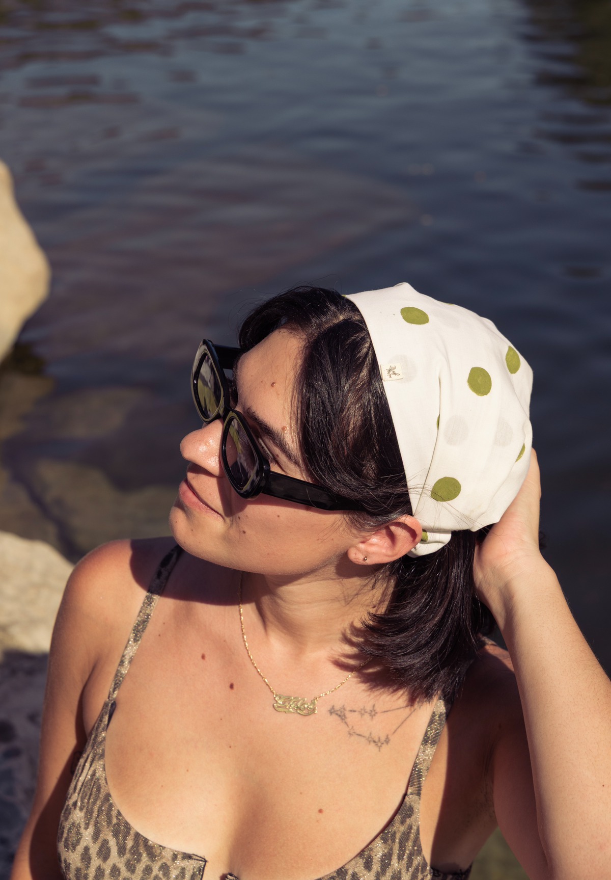 Le Bandana Élastique à pois