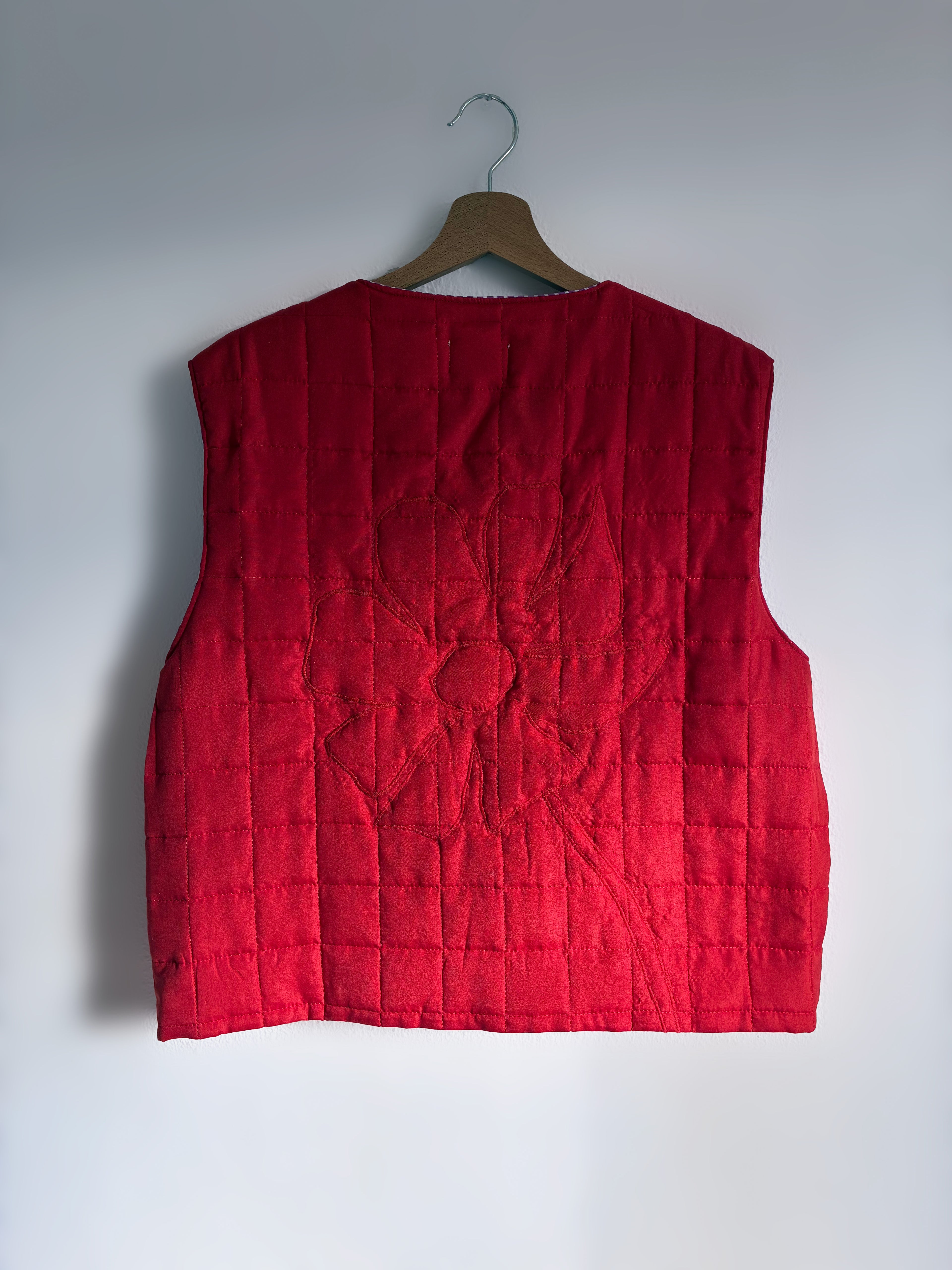 La Veste Sans Manche Orange Doublée