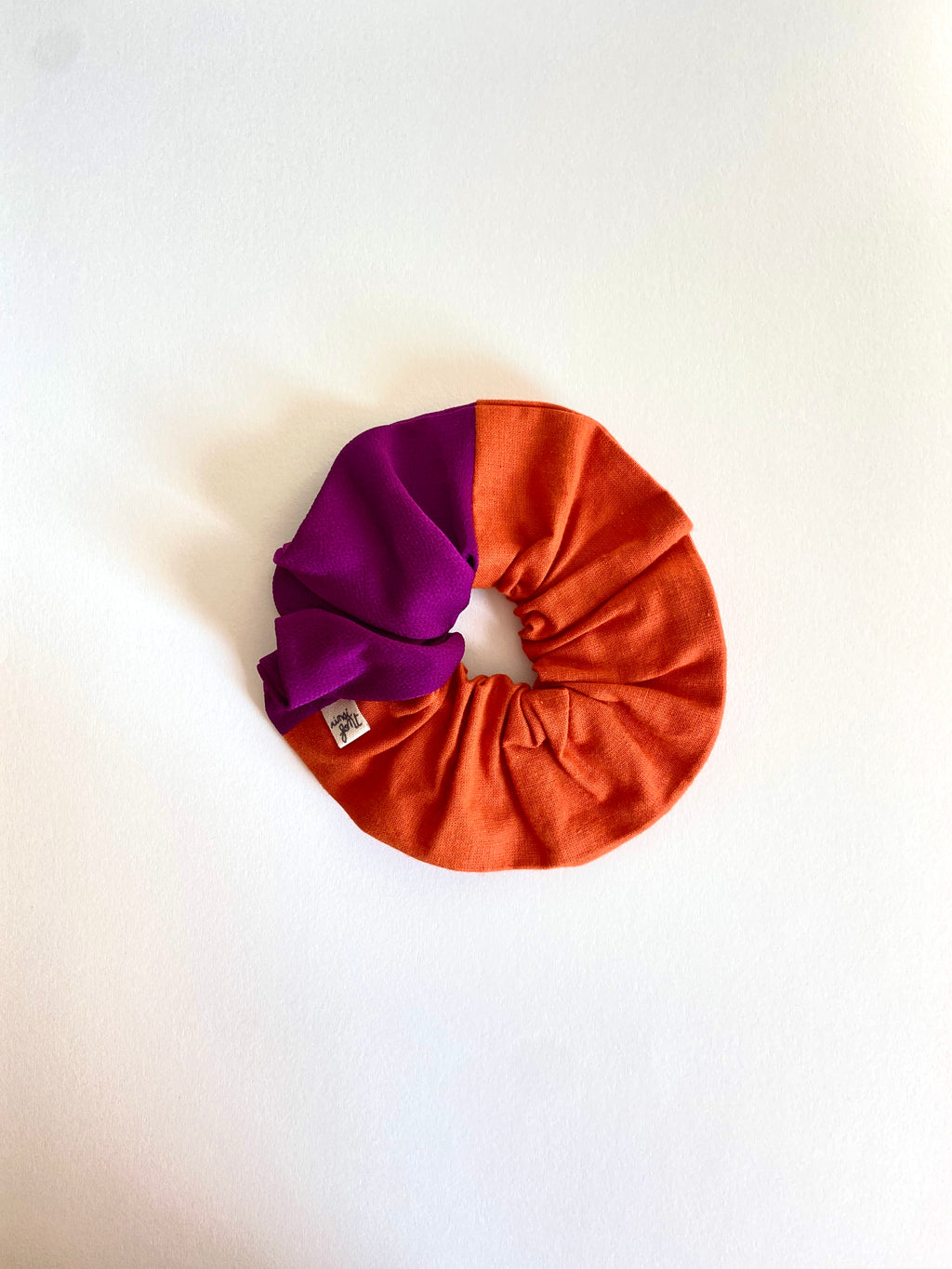 Chouchou orange et fuchsia