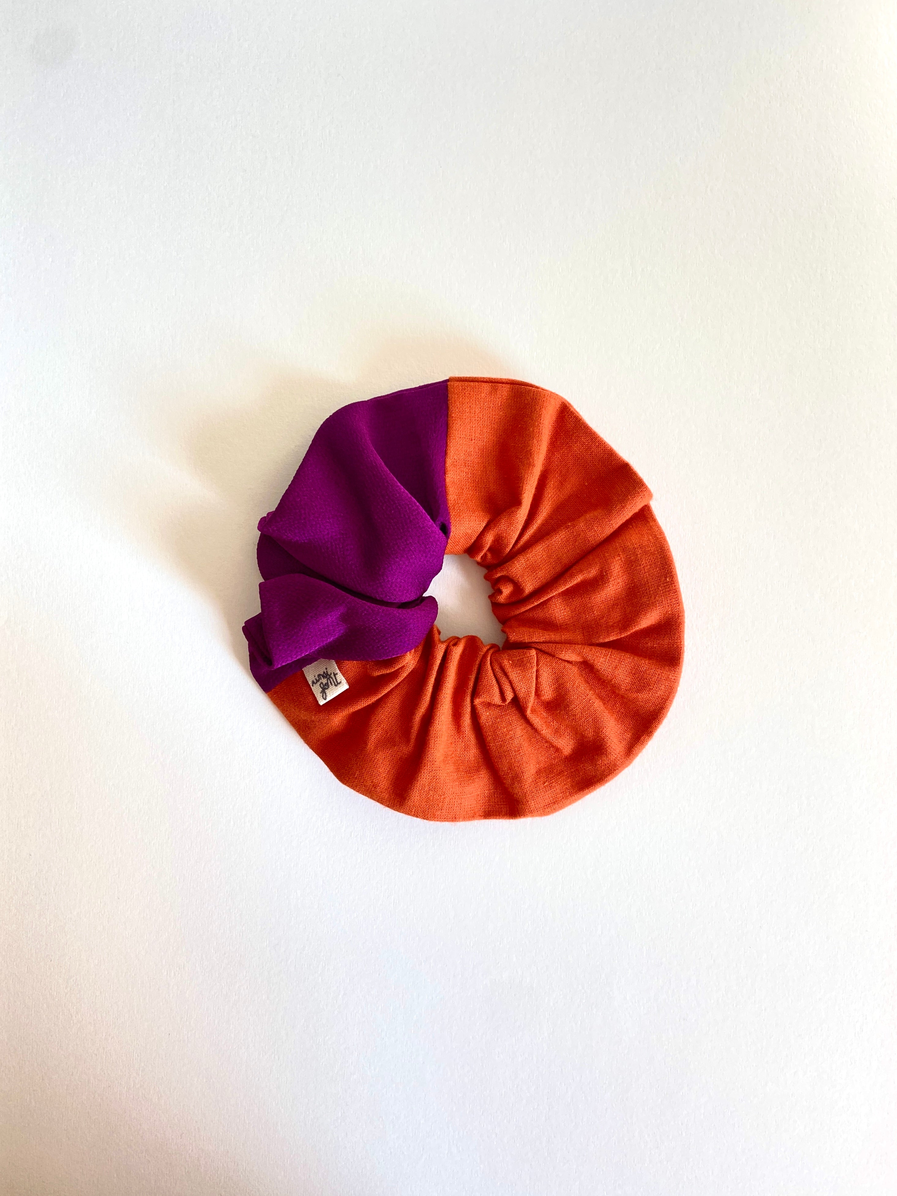Chouchou orange et fuchsia