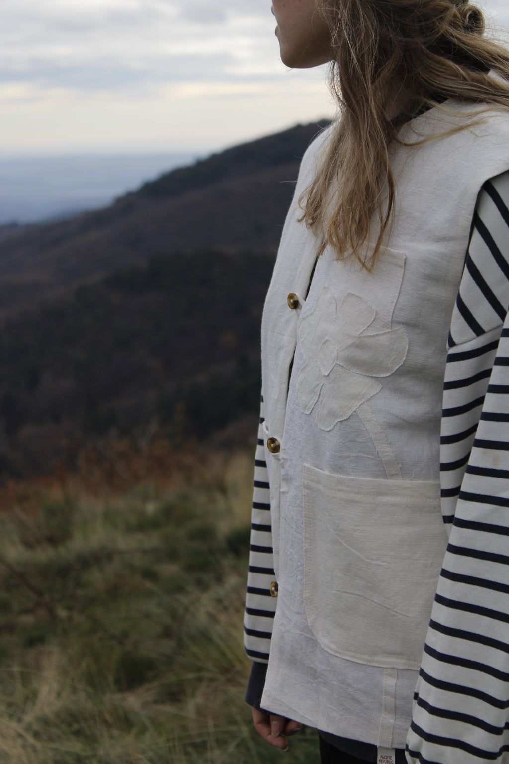 La Veste sans manches Blanche
