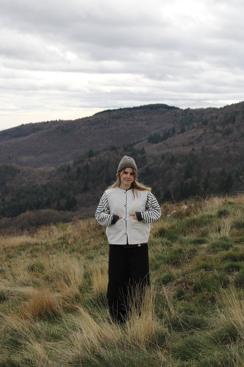 La Veste sans manches Blanche