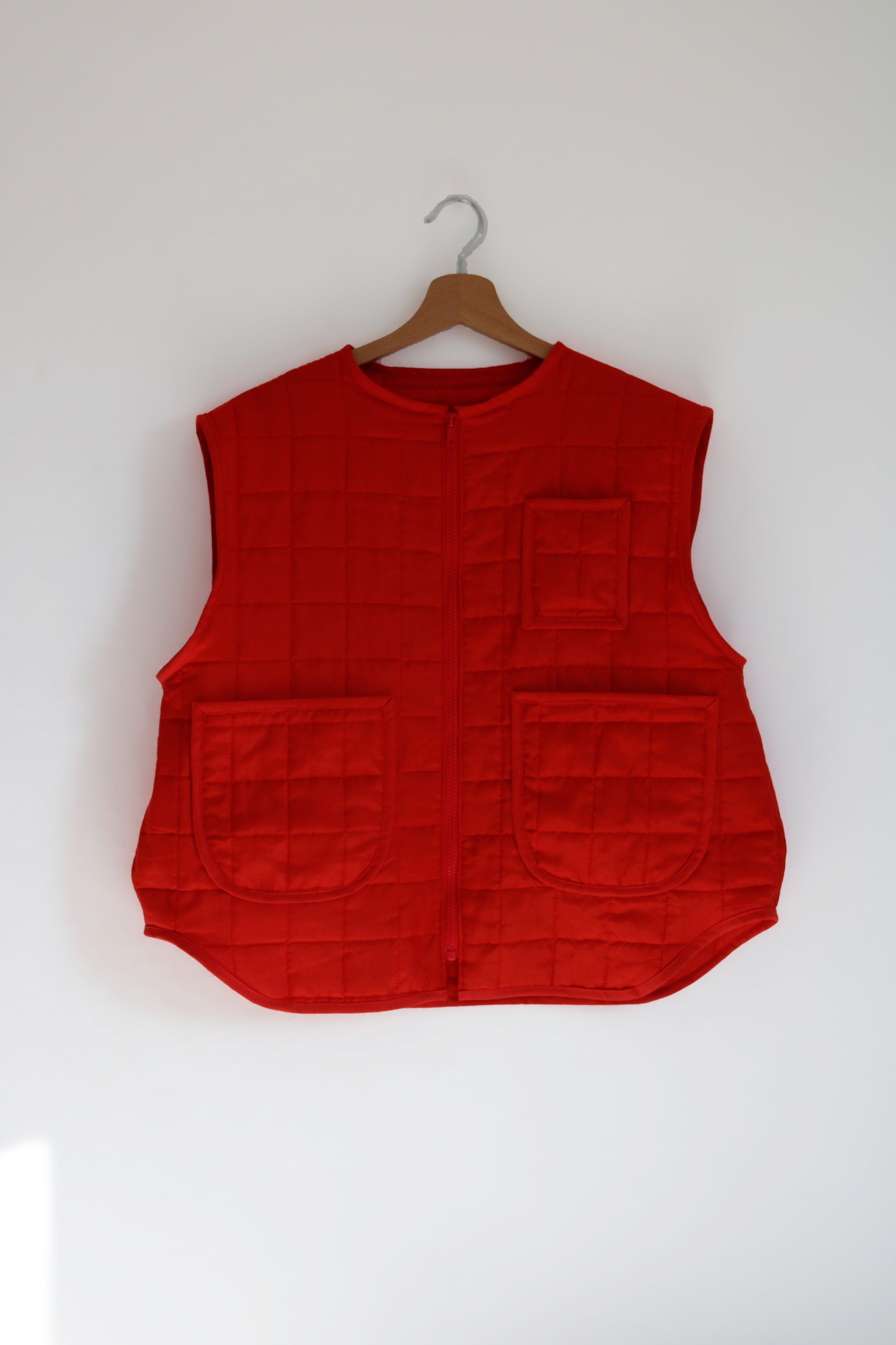 La Veste Sans Manche Orange